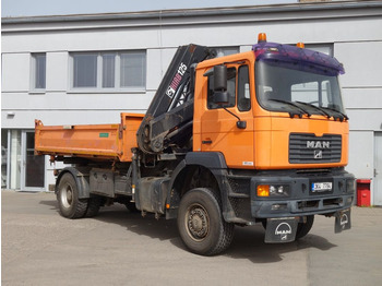 Kipper, Autokran MAN 19.364  4X4  mit Kran HIAB 125: das Bild 2