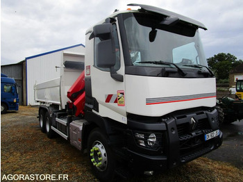 LKW Porteur bibenne grue Renault C380 - 2015 - 320 000km - TRES BON ETAT: das Bild 2