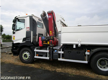 LKW Porteur bibenne grue Renault C380 - 2015 - 320 000km - TRES BON ETAT: das Bild 5