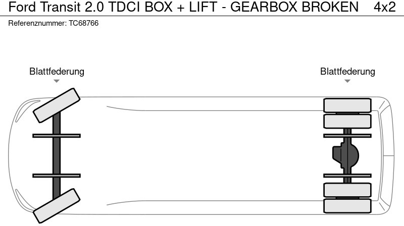 Koffer Transporter Ford Transit 2.0 TDCI BOX + LIFT - GEARBOX BROKEN: das Bild 19