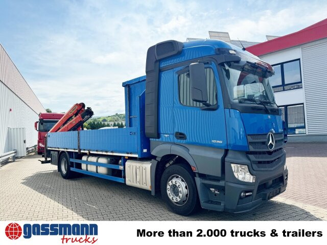 Pritsche LKW, Autokran Mercedes-Benz Actros 1836 L 4x2, Glastransporter, Heckkran: das Bild 9