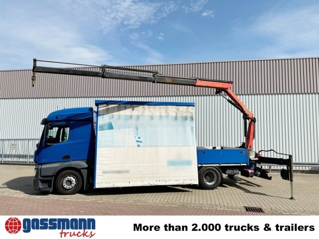 Pritsche LKW, Autokran Mercedes-Benz Actros 1836 L 4x2, Glastransporter, Heckkran: das Bild 13