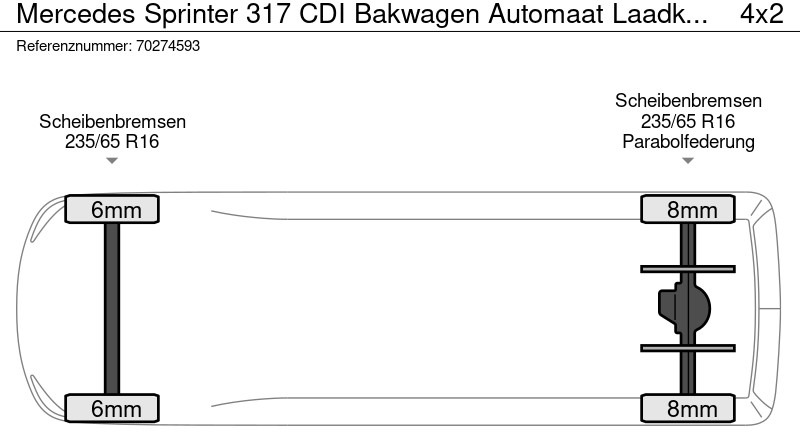 Koffer Transporter Mercedes-Benz Sprinter 317 CDI Bakwagen Automaat Laadklep Camera Meubelbak Koffer LBW 20m3 Airco: das Bild 19