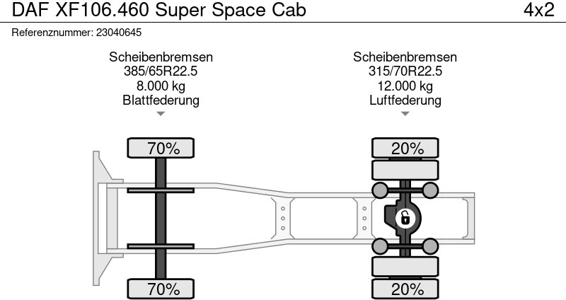 Sattelzugmaschine DAF XF106.460 Super Space Cab: das Bild 11