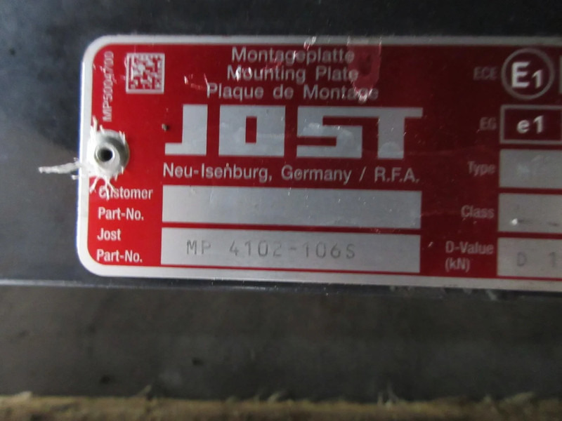 Sattelkupplung für LKW jost 81.42710-6303// JOST D 152//MP20// 81.42710-6303// JOST D 152//MP20// MAN 18.420 EURO 6 MODEL 2020: das Bild 6