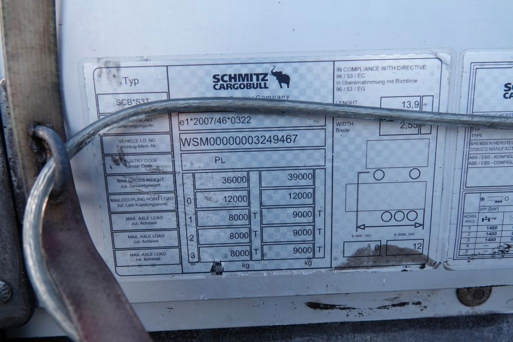 Schmitz Cargobull FIRANKA VARIOS / PODNOSZONY DACH  /385/55 r22,5  – Leasing Schmitz Cargobull FIRANKA VARIOS / PODNOSZONY DACH  /385/55 r22,5: das Bild 19