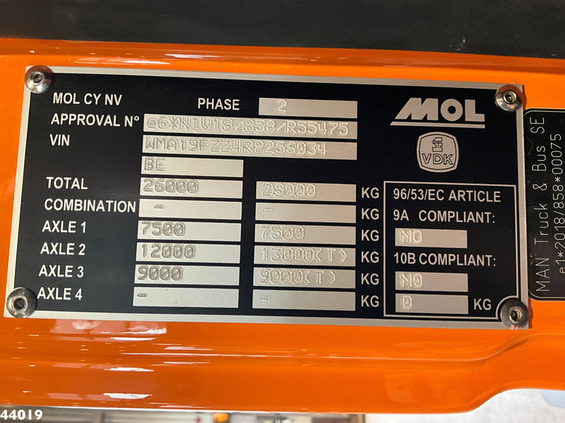 MAN TGS 26.360 VDK 21m³, 2 compartimenten + weighing system – Leasing MAN TGS 26.360 VDK 21m³, 2 compartimenten + weighing system: das Bild 17