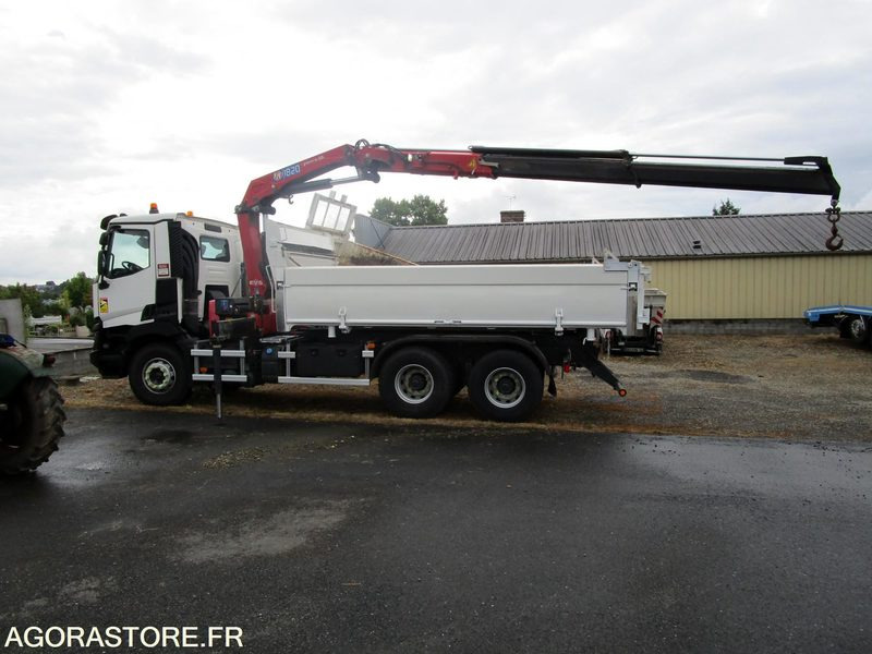 LKW Porteur bibenne grue Renault C380 - 2015 - 320 000km - TRES BON ETAT: das Bild 7