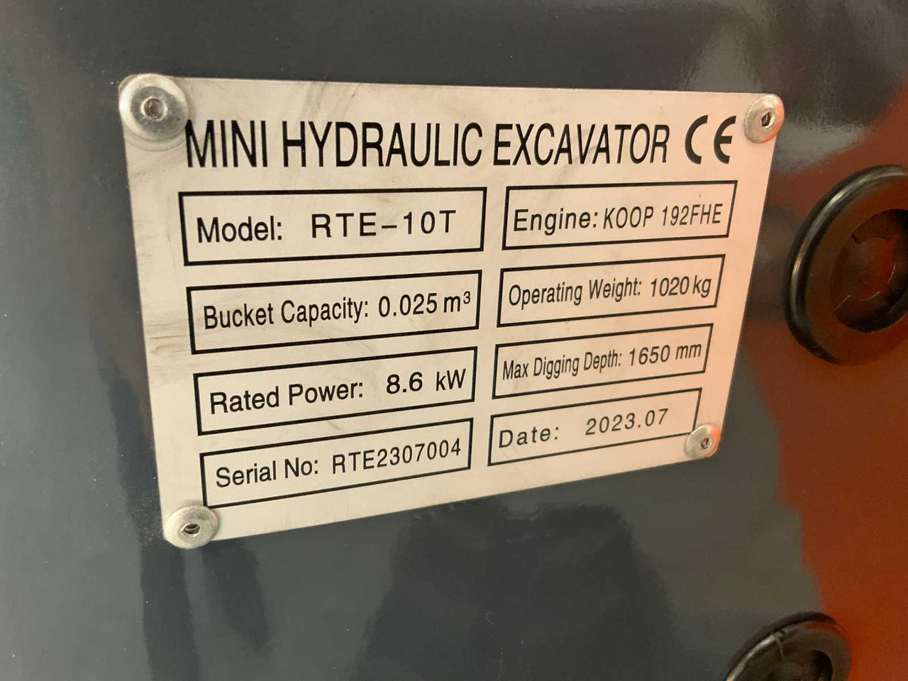 Minibagger RTE 10T: das Bild 18