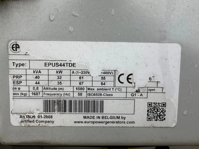 Stromgenerator Europower EPUS44TDE Kubota Leroy Somer 44 kVA Supersilent Rental generatorset 2018 !: das Bild 7